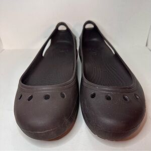 Crocs Kadee Ballet Flats Shoes Women's Sz 9 Brown Comfort Outdoor Casual Garden